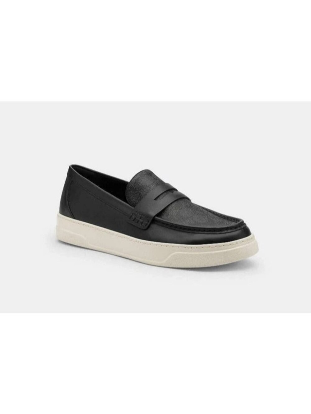 Coach CBX05 Signature Canvas Hybrid Loafer Men's Black Slip On EVA Outsole